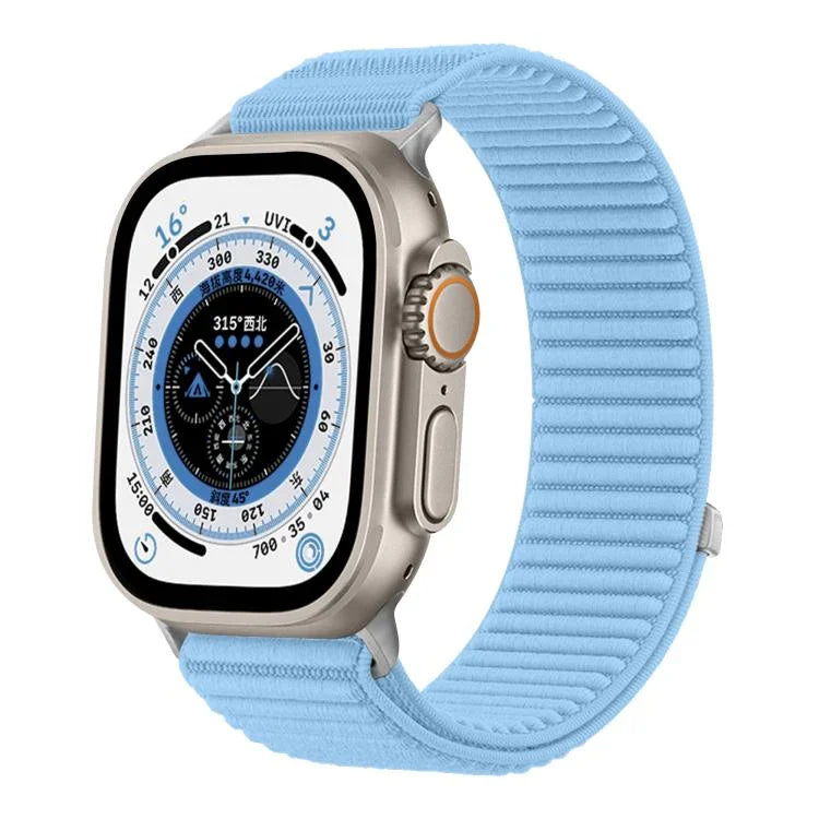 สายรัดนาฬิกาไนลอนถักตีนตุ๊กแกพร้อมอินเทอร์เฟซโลหะ สำหรับ Apple Watch 46mm / 49mm / 45mm / 44mm, สำหรับ Apple Watch 42mm / 41mm / 40mm / 38mm