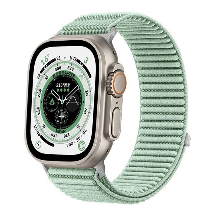 สายรัดนาฬิกาไนลอนถักตีนตุ๊กแกพร้อมอินเทอร์เฟซโลหะ สำหรับ Apple Watch 46mm / 49mm / 45mm / 44mm, สำหรับ Apple Watch 42mm / 41mm / 40mm / 38mm