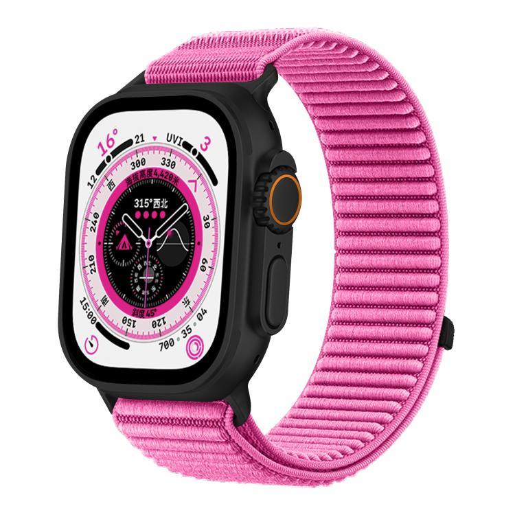 สายรัดนาฬิกาไนลอนถักตีนตุ๊กแกพร้อมอินเทอร์เฟซโลหะ สำหรับ Apple Watch 46mm / 49mm / 45mm / 44mm, สำหรับ Apple Watch 42mm / 41mm / 40mm / 38mm