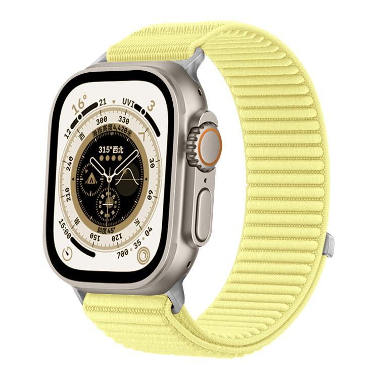 สายรัดนาฬิกาไนลอนถักตีนตุ๊กแกพร้อมอินเทอร์เฟซโลหะ สำหรับ Apple Watch 46mm / 49mm / 45mm / 44mm, สำหรับ Apple Watch 42mm / 41mm / 40mm / 38mm