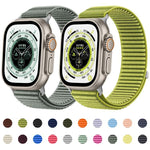 สายรัดนาฬิกาไนลอนถักตีนตุ๊กแกพร้อมอินเทอร์เฟซโลหะ สำหรับ Apple Watch 46mm / 49mm / 45mm / 44mm, สำหรับ Apple Watch 42mm / 41mm / 40mm / 38mm