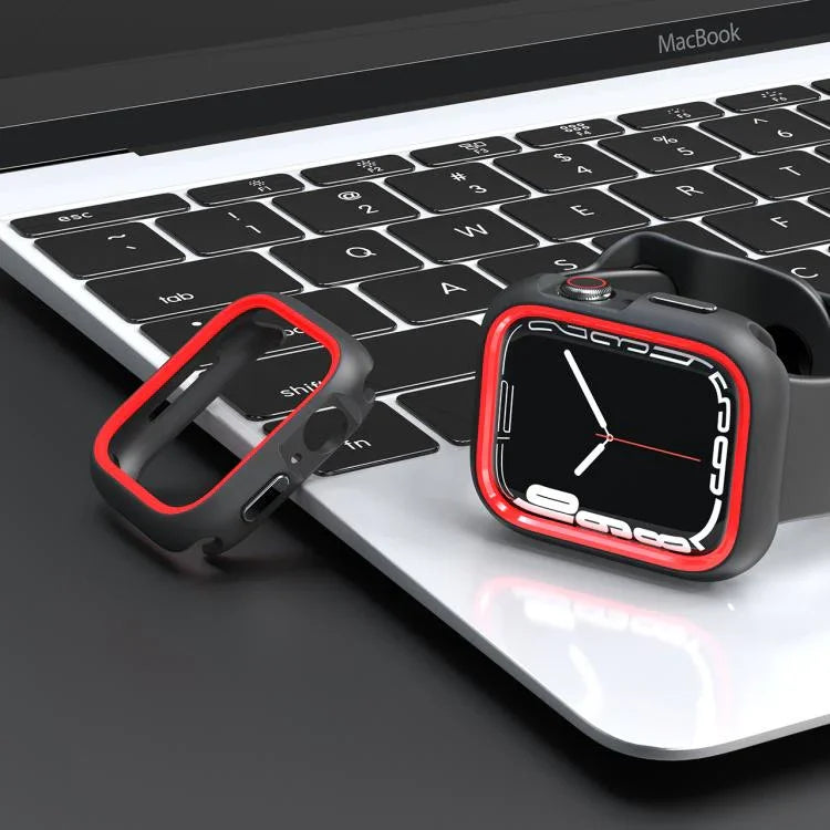 เคสป้องกัน PC ครึ่งห่อสองสี สำหรับ Apple Watch 44mm / 45mm, สำหรับ Apple Watch Ultra 49mm