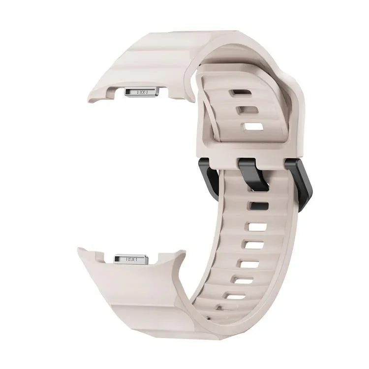 สายซิลิโคนหัวล็อกสีดำ Wave สำหรับ Samsung Galaxy Watch8 / Watch8 Classic