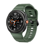 สายซิลิโคนหัวล็อกสีดำ Wave สำหรับ Samsung Galaxy Watch8 / Watch8 Classic
