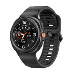 สายซิลิโคนหัวล็อกสีดำ Wave สำหรับ Samsung Galaxy Watch8 / Watch8 Classic