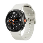 สายซิลิโคนเย็บขอบสีเรียบสำหรับ Samsung Galaxy Watch8 / Watch8 Classic ขนาด S, M