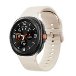 สายซิลิโคนเย็บขอบสีเรียบสำหรับ Samsung Galaxy Watch8 / Watch8 Classic ขนาด S, M