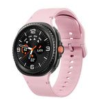 สายซิลิโคนเย็บขอบสีเรียบสำหรับ Samsung Galaxy Watch8 / Watch8 Classic ขนาด S, M