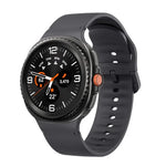 สายซิลิโคนเย็บขอบสีเรียบสำหรับ Samsung Galaxy Watch8 / Watch8 Classic ขนาด S, M