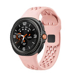 สายซิลิโคนหัวล็อกกลับสีดำแบบรูสำหรับ Samsung Galaxy Watch8 / Watch8 Classic