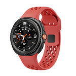 สายซิลิโคนหัวล็อกกลับสีดำแบบรูสำหรับ Samsung Galaxy Watch8 / Watch8 Classic