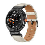 สายรัดนาฬิกาหนังแท้หัวเชื่อมต่อโลหะ สำหรับ Samsung Galaxy Watch8 / Watch8 Classic