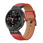 สายรัดนาฬิกาหนังแท้หัวเชื่อมต่อโลหะ สำหรับ Samsung Galaxy Watch8 / Watch8 Classic