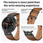สายรัดนาฬิกาหนังแท้หัวเชื่อมต่อโลหะ สำหรับ Samsung Galaxy Watch8 / Watch8 Classic