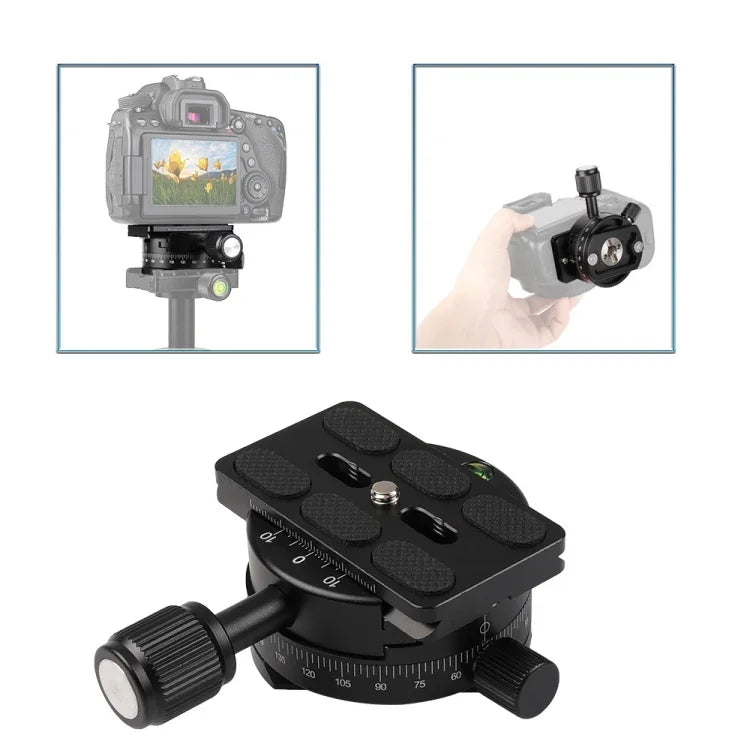 ขาตั้งกล้องมืออาชีพ X-64 แบบขาเดี่ยว พร้อมหัวพาโนรามาและแผ่นปลดเร็ว, X-64