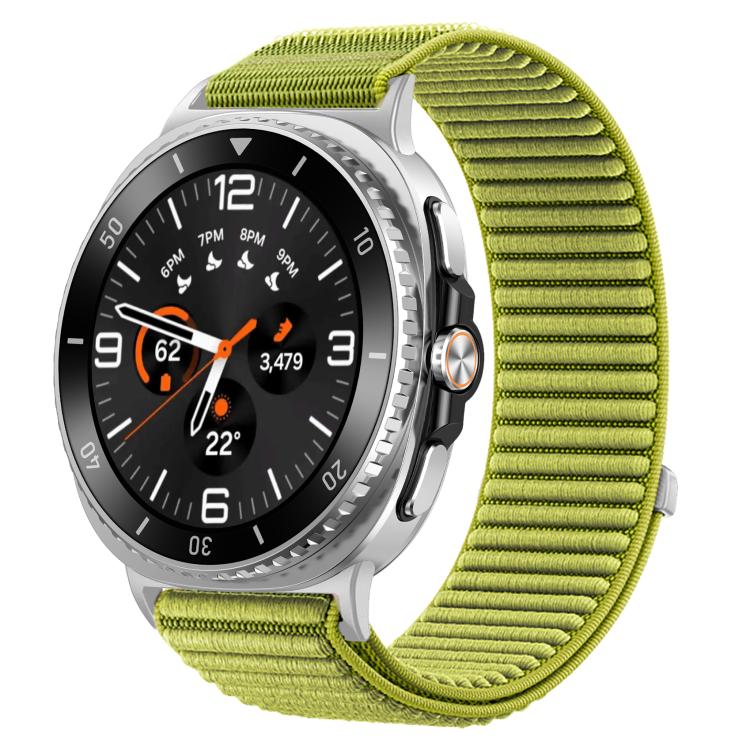 สายรัดนาฬิกาแบบตีนตุ๊กแกไนลอนถักพร้อมข้อต่อโลหะ สำหรับ Samsung Galaxy Watch8 / Watch8 Classic