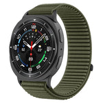 สายรัดนาฬิกาแบบตีนตุ๊กแกไนลอนถักพร้อมข้อต่อโลหะ สำหรับ Samsung Galaxy Watch8 / Watch8 Classic