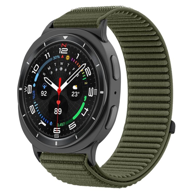 สายรัดนาฬิกาแบบตีนตุ๊กแกไนลอนถักพร้อมข้อต่อโลหะ สำหรับ Samsung Galaxy Watch8 / Watch8 Classic