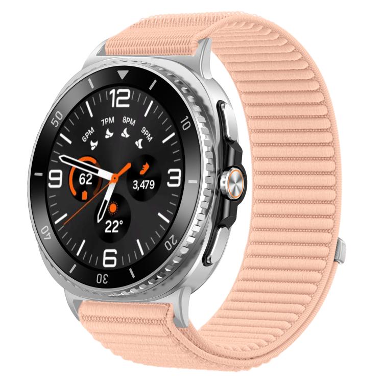 สายรัดนาฬิกาแบบตีนตุ๊กแกไนลอนถักพร้อมข้อต่อโลหะ สำหรับ Samsung Galaxy Watch8 / Watch8 Classic