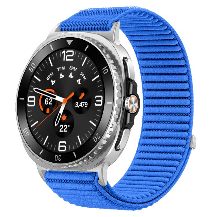 สายรัดนาฬิกาแบบตีนตุ๊กแกไนลอนถักพร้อมข้อต่อโลหะ สำหรับ Samsung Galaxy Watch8 / Watch8 Classic