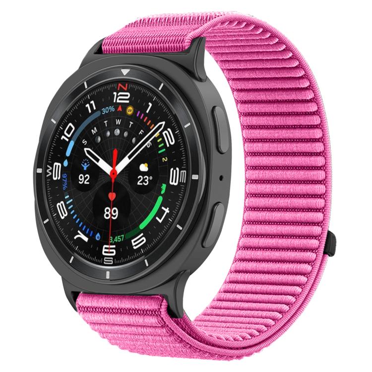 สายรัดนาฬิกาแบบตีนตุ๊กแกไนลอนถักพร้อมข้อต่อโลหะ สำหรับ Samsung Galaxy Watch8 / Watch8 Classic