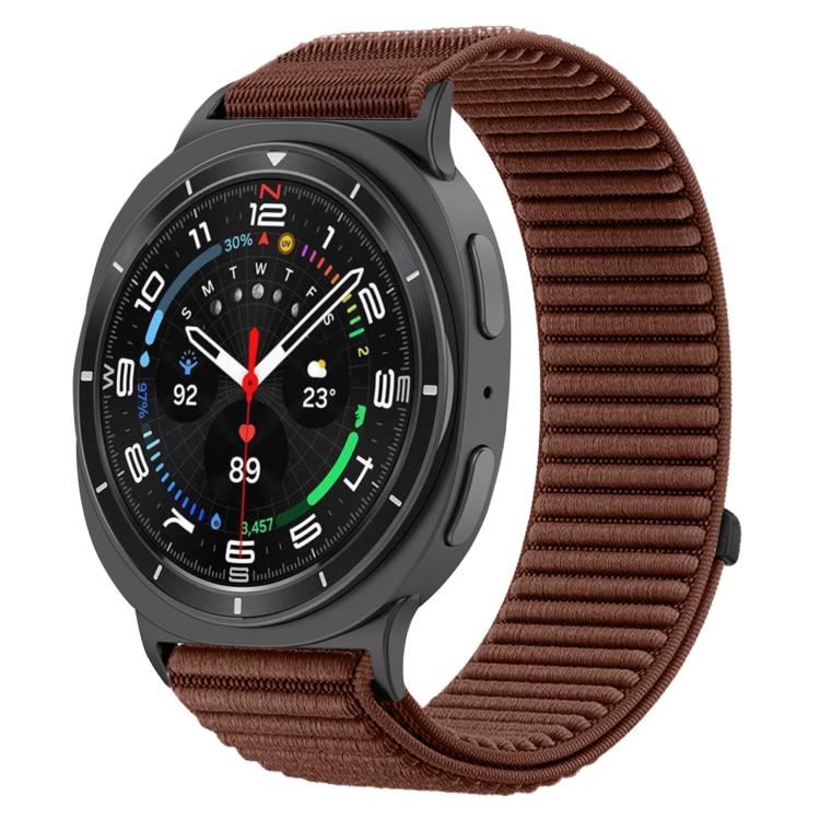สายรัดนาฬิกาแบบตีนตุ๊กแกไนลอนถักพร้อมข้อต่อโลหะ สำหรับ Samsung Galaxy Watch8 / Watch8 Classic