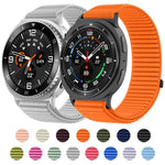 สายรัดนาฬิกาแบบตีนตุ๊กแกไนลอนถักพร้อมข้อต่อโลหะ สำหรับ Samsung Galaxy Watch8 / Watch8 Classic