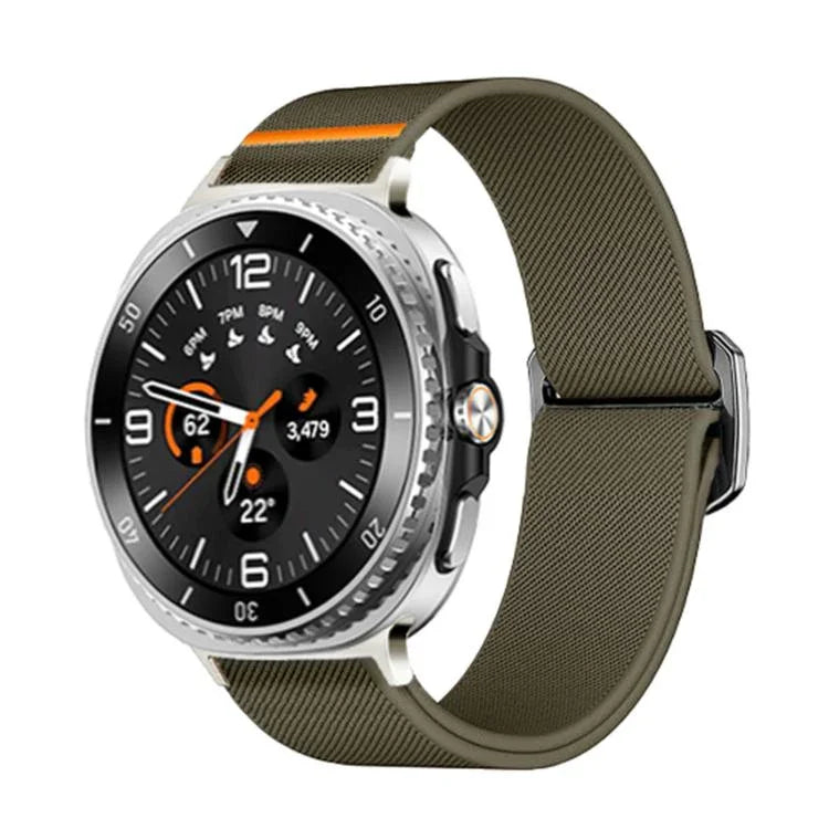 Bull Bead Buckle Elastic Nylon Watch Band, For Samsung Galaxy Watch8 / Watch8 Classic