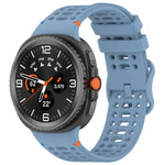สายรัดนาฬิกาซิลิโคนเย็บระบายอากาศหัวเข็มขัดรูปเลขแปด สำหรับ Samsung Galaxy Watch8 / Watch8 Classic