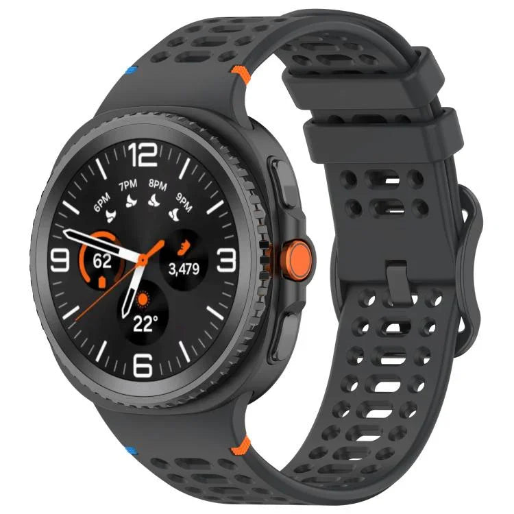 สายรัดนาฬิกาซิลิโคนเย็บระบายอากาศหัวเข็มขัดรูปเลขแปด สำหรับ Samsung Galaxy Watch8 / Watch8 Classic
