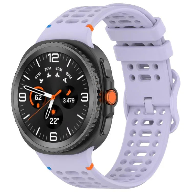 สายรัดนาฬิกาซิลิโคนเย็บระบายอากาศหัวเข็มขัดรูปเลขแปด สำหรับ Samsung Galaxy Watch8 / Watch8 Classic