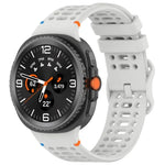 สายรัดนาฬิกาซิลิโคนเย็บระบายอากาศหัวเข็มขัดรูปเลขแปด สำหรับ Samsung Galaxy Watch8 / Watch8 Classic