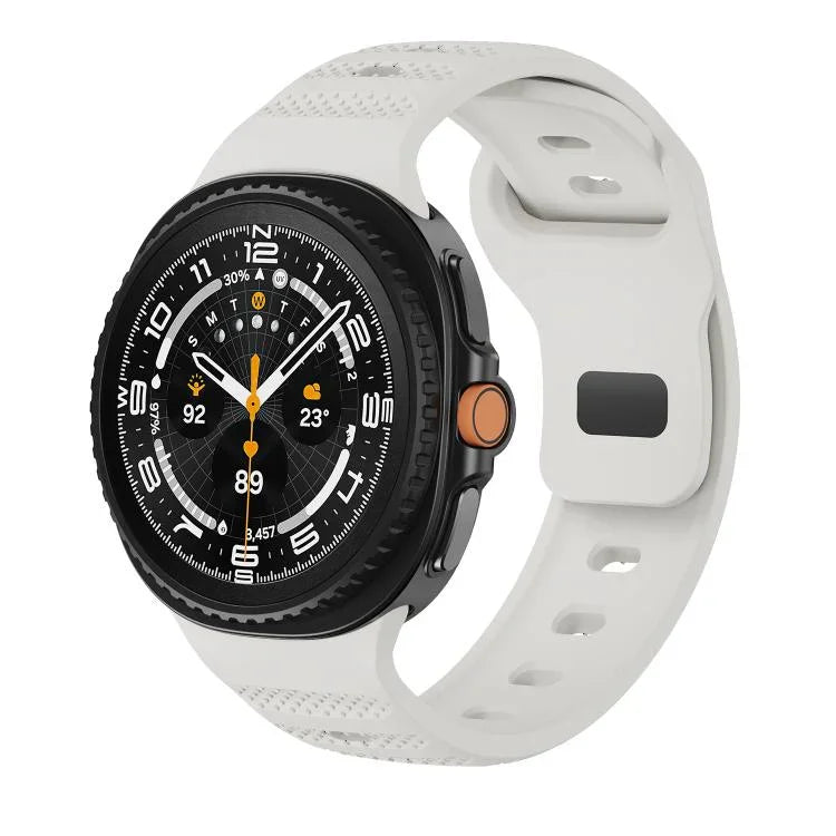 สายรัดนาฬิกาซิลิโคนหัวเข็มขัดสีดำลายจุด สำหรับ Samsung Galaxy Watch8 / Watch8 Classic