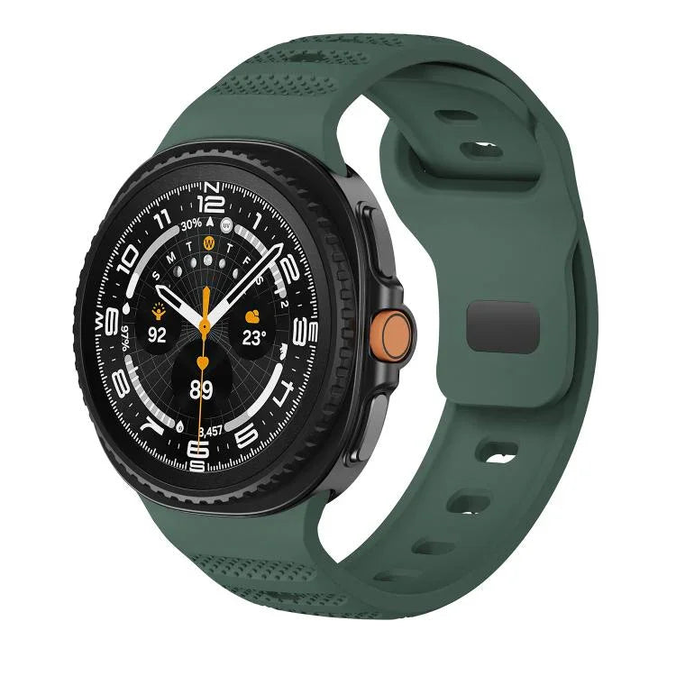 สายรัดนาฬิกาซิลิโคนหัวเข็มขัดสีดำลายจุด สำหรับ Samsung Galaxy Watch8 / Watch8 Classic