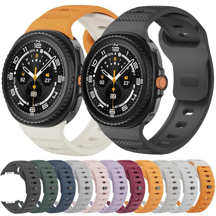 สายรัดนาฬิกาซิลิโคนหัวเข็มขัดสีดำลายจุด สำหรับ Samsung Galaxy Watch8 / Watch8 Classic