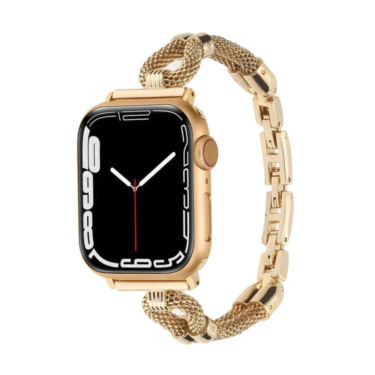 สายรัดนาฬิกาโลหะโซ่ทองแดง สำหรับ Apple Watch 46 มม. / 49 มม. / 45 มม. / 44 มม. สำหรับ Apple Watch 42 มม. / 41 มม. / 40 มม. / 38 มม.