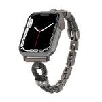 สายรัดนาฬิกาโลหะโซ่ทองแดงประดับเพชร สำหรับ Apple Watch 46 มม. / 49 มม. / 45 มม. / 44 มม. สำหรับ Apple Watch 42 มม. / 41 มม. / 40 มม. / 38 มม.