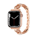 สายรัดนาฬิกาโลหะโซ่ทองแดงประดับเพชร สำหรับ Apple Watch 46 มม. / 49 มม. / 45 มม. / 44 มม. สำหรับ Apple Watch 42 มม. / 41 มม. / 40 มม. / 38 มม.