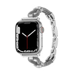 สายรัดนาฬิกาโลหะโซ่ทองแดงประดับเพชร สำหรับ Apple Watch 46 มม. / 49 มม. / 45 มม. / 44 มม. สำหรับ Apple Watch 42 มม. / 41 มม. / 40 มม. / 38 มม.