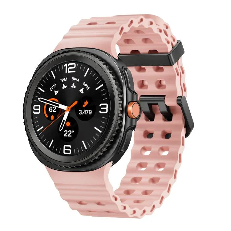 Ocean Style Quick Release Buckle Solid Color Silicone Watch Band, For Samsung Galaxy Watch8 / Watch8 Classic