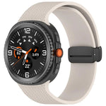 สายรัดนาฬิกาซิลิโคนหัวเข็มขัดแม่เหล็กลายสก็อตเล็ก สำหรับ Samsung Galaxy Watch8 / Watch8 Classic