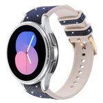 สายรัดนาฬิกาผสมหนังซิลิโคนกลิตเตอร์ สำหรับ Samsung Galaxy Watch 7 40 / 44มม.