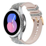 สายรัดนาฬิกาผสมหนังซิลิโคนกลิตเตอร์ สำหรับ Samsung Galaxy Watch 7 40 / 44มม.