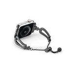 สายรัดนาฬิกาโลหะผสมสังกะสีแบบกำไลเพชรรูปตัวยู สำหรับ Apple Watch 46mm / 49mm / 45mm / 44mm, สำหรับ Apple Watch 42mm / 41mm / 40mm / 38mm