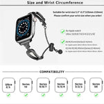 สายรัดนาฬิกาโลหะผสมสังกะสีแบบกำไลเพชรรูปตัวยู สำหรับ Apple Watch 46mm / 49mm / 45mm / 44mm, สำหรับ Apple Watch 42mm / 41mm / 40mm / 38mm
