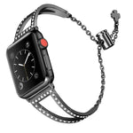 สายรัดนาฬิกาโลหะผสมสังกะสีลายเพชรรูปตัววี สำหรับ Apple Watch 46mm / 49mm / 45mm / 44mm, สำหรับ Apple Watch 42mm / 41mm / 40mm / 38mm