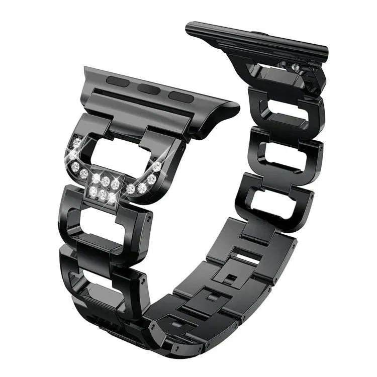 สายรัดนาฬิกาโลหะผสมสังกะสีลายเพชรสี่เหลี่ยม สำหรับ Apple Watch 46mm / 49mm / 45mm / 44mm, สำหรับ Apple Watch 42mm / 41mm / 40mm / 38mm