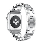 สายรัดนาฬิกาโลหะผสมสังกะสีลายเพชรสี่เหลี่ยม สำหรับ Apple Watch 46mm / 49mm / 45mm / 44mm, สำหรับ Apple Watch 42mm / 41mm / 40mm / 38mm