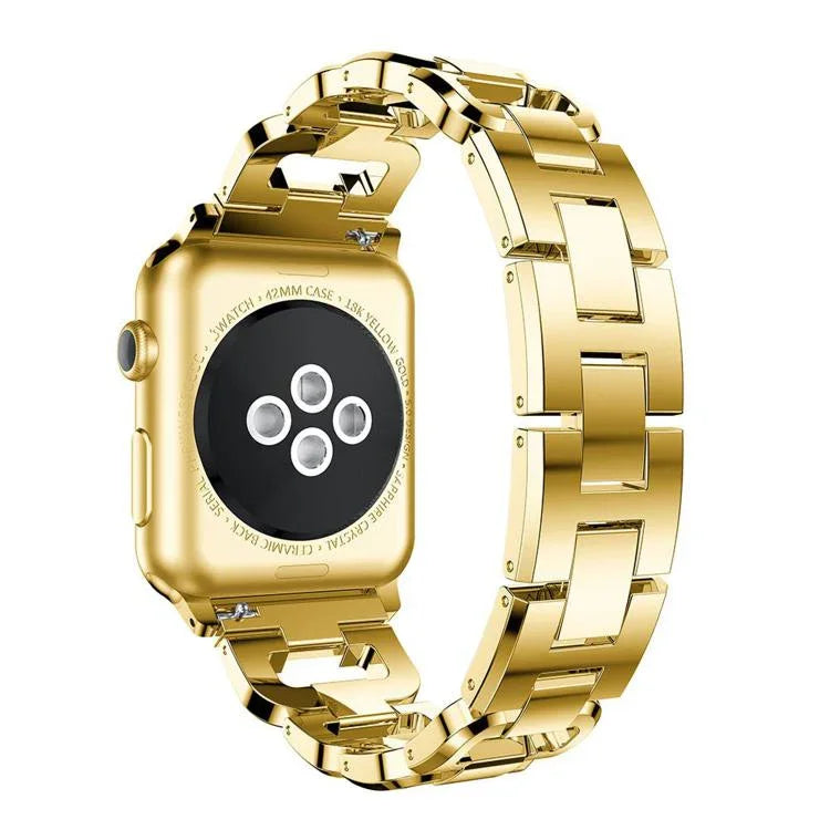 สายรัดนาฬิกาโลหะผสมสังกะสีลายเพชรสี่เหลี่ยม สำหรับ Apple Watch 46mm / 49mm / 45mm / 44mm, สำหรับ Apple Watch 42mm / 41mm / 40mm / 38mm