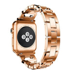 สายรัดนาฬิกาโลหะผสมสังกะสีลายเพชรสี่เหลี่ยม สำหรับ Apple Watch 46mm / 49mm / 45mm / 44mm, สำหรับ Apple Watch 42mm / 41mm / 40mm / 38mm